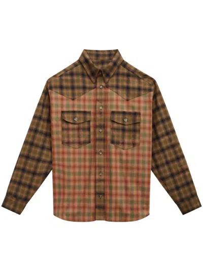 Isabel Marant Check-print Shirt In Green