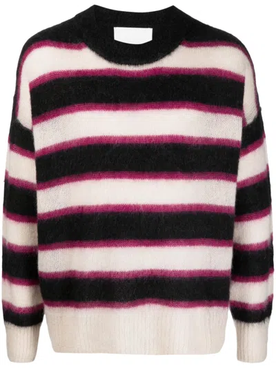 Isabel Marant Crew-neck Striped Jumper In Nude
