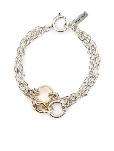 Isabel Marant Dancing Logo-engraved Bracelet In Silver