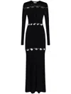 Isabel Marant Elmire Embellished Cutout Knitted Maxi Dress In Black