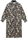 Isabel Marant Étoile Felexia Zebra Overcoat In Black