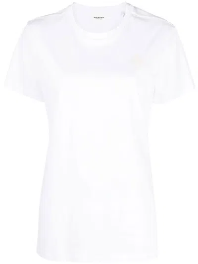 ISABEL MARANT ÉTOILE ABY COTTON T-SHIRT WITH EMBROIDERED LOGO