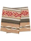 Isabel Marant Étoile Adelaide Frayed Wool-blend Jacquard Mini Wrap Skirt In Neutrals