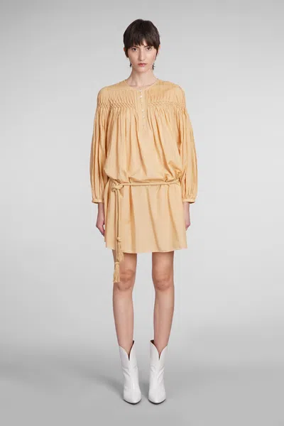 Marant Etoile Adeliani Dress In Beige Cotton