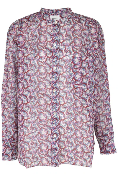 Isabel Marant Étoile Floral-print Organic Cotton Shirt In Multi