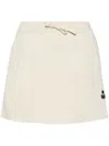 Isabel Marant Étoile Cotton Blend Skirt With Embroidered Logo In Grey