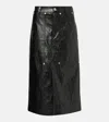 Isabel Marant Étoile Black Angele Faux-leather Midi Skirt In Black
