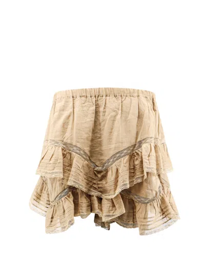 Marant Etoile Biologic Cotton Shorts In Neutral