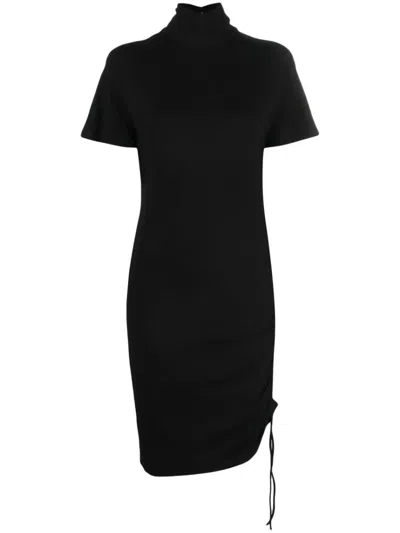 MARANT ETOILE BLACK LYA DRAPED-DESIGN DRESS