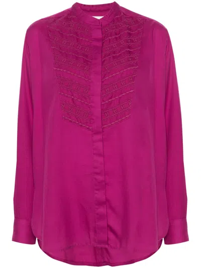 Isabel Marant Étoile Britten Embroidered-detail Shirt In Pink