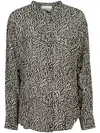 Isabel Marant Étoile Pattern-printed Long-sleeved Top In Neutrals