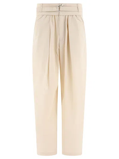 Marant Etoile Celia Trousers Beige In Neutral