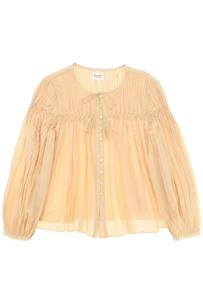 Isabel Marant Étoile Abadi Pintuck-detail Blouse In 中性