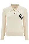 MARANT ETOILE COTTON AND WOOL NOLA POLO PULLOVER