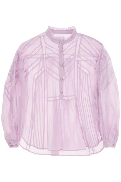 Marant Etoile Cotton Gelma Blouse For In Lilac (purple)