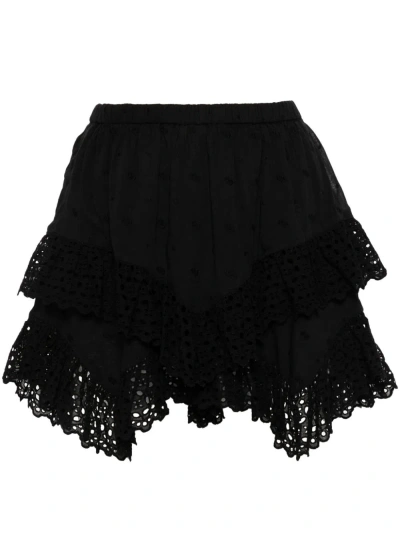 Marant Etoile Cotton Shorts In Black  