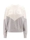 Isabel Marant Étoile Cotton Sweatshirt With Logo Print In Gray