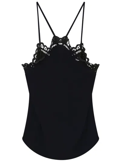 Isabel Marant Étoile Crochet-trim Halterneck Top In Black