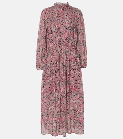 Isabel Marant Étoile Eliane Floral-print Cotton Midi Dress In Multi