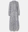 Shop Isabel Marant Étoile Dalida Printed Cotton Voile Midi Dress In Purple