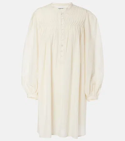 Isabel Marant Étoile Danael Cotton-blend Minidress In White