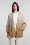 MARANT ETOILE DANEA CARDIGAN IN YELLOW WOOL