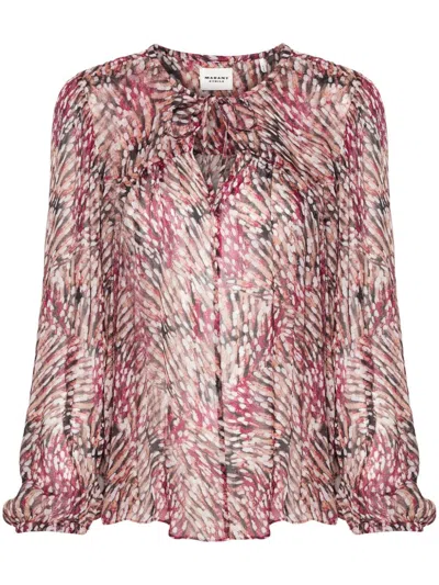 Isabel Marant Étoile Daytonea Printed Viscose Shirt In Pink