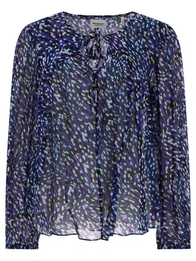 Isabel Marant Étoile Daytonea Top In Navy