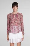 MARANT ETOILE DAYTONEA BLOUSE IN FUXIA VISCOSE