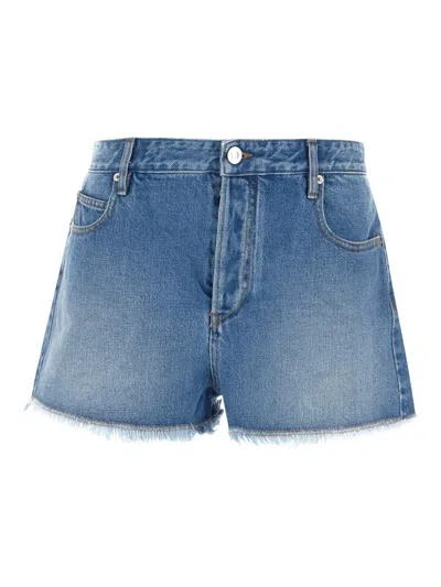 Marant Etoile Denim Shorts In Blue