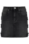 Isabel Marant Étoile Stessy Skirt In Grey Cotton In Faded Black (black)