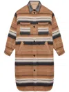 Isabel Marant Étoile Women's Djila Overshirt Long Coat | 25pma0368fac1d02e Color 50cm In Brown