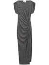 Isabel Marant Étoile Draped Midi Dress In Grey