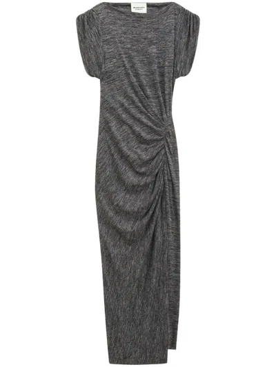 Isabel Marant Étoile Draped Midi Dress In Grey