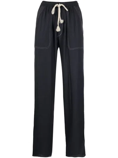 Isabel Marant Étoile Drawstring Waist Tapered Trousers In Black