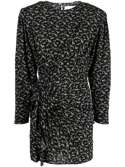 Isabel Marant Étoile Dulce Abstract-print Dress In Black