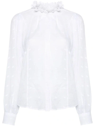Marant Etoile Embroidered Blouse In White