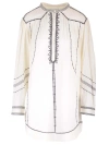 Isabel Marant Étoile Pradel Band-collar Minidress In Ecru