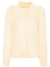 Isabel Marant Étoile Terzali Floral-embroidered Blouse In Neutrals