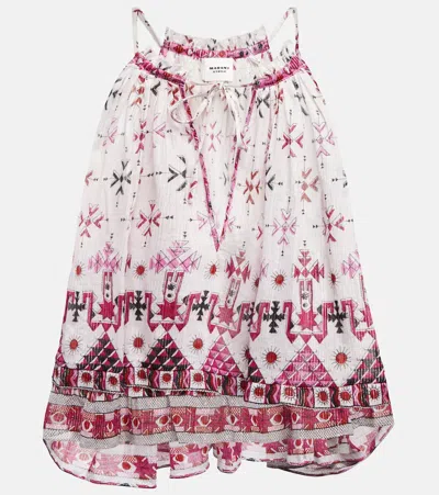 Marant Etoile Fabino Printed Cotton Top In White