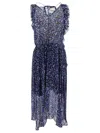 Isabel Marant Étoile Fadelo Printed Muslin Midi Dress In Blue