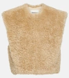 Isabel Marant Étoile Shearling Sleeveless Gilet In Pink