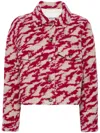 Isabel Marant Étoile Cropped Jacket Patterned Chest Pockets In Pink