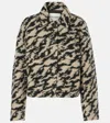 Isabel Marant Étoile Isabel Marant Etoile Womens Black Beige Ferida Cropped Wool-blend Jacket In Multicoloured