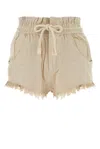 Isabel Marant Étoile Fringed Drawstring Shorts In Ecru