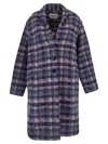 Isabel Marant Étoile Khaki Fontizi Wool Blend Coat In Lilac