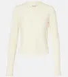 Isabel Marant Étoile Gabyne Ribbed-knit Wool-blend Sweater In White