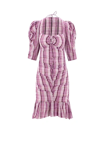 Isabel Marant Étoile Isabel Marant Etoile Women Cotton Dress With Drapery In Purple