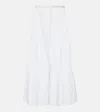 Isabel Marant Étoile White Cotton Voile Dusta Long Skirt In White