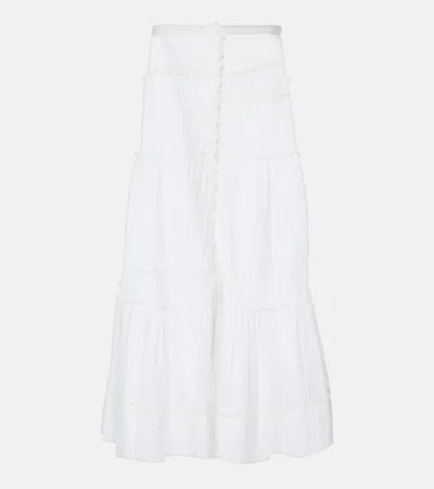 Isabel Marant Étoile Gihane Cotton Voile Maxi Skirt In White